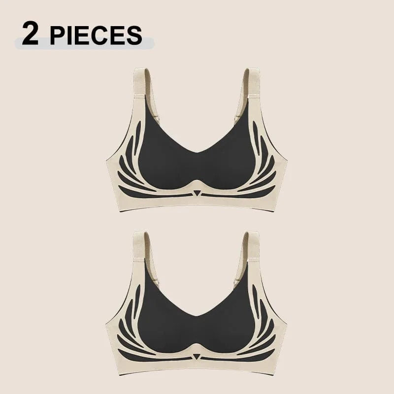 1/2Pcs/Set Women Push Up Bras Seamless Comfortable Angel Wings Bras Set Trendy Soft Breathable Underwear Female No Wire Lingerie - A-1 Thread Vault