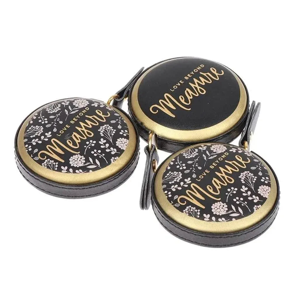 1.5m Centimeter Inch Roll Tape Portable Retractable Vintage PU Leather Mini Tape - A-1 Thread Vault