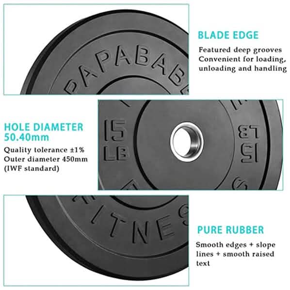 1-Pair: Bumper Plates 2-Inch Bumpers Olympic Weight Plate - A-1 Thread Vault