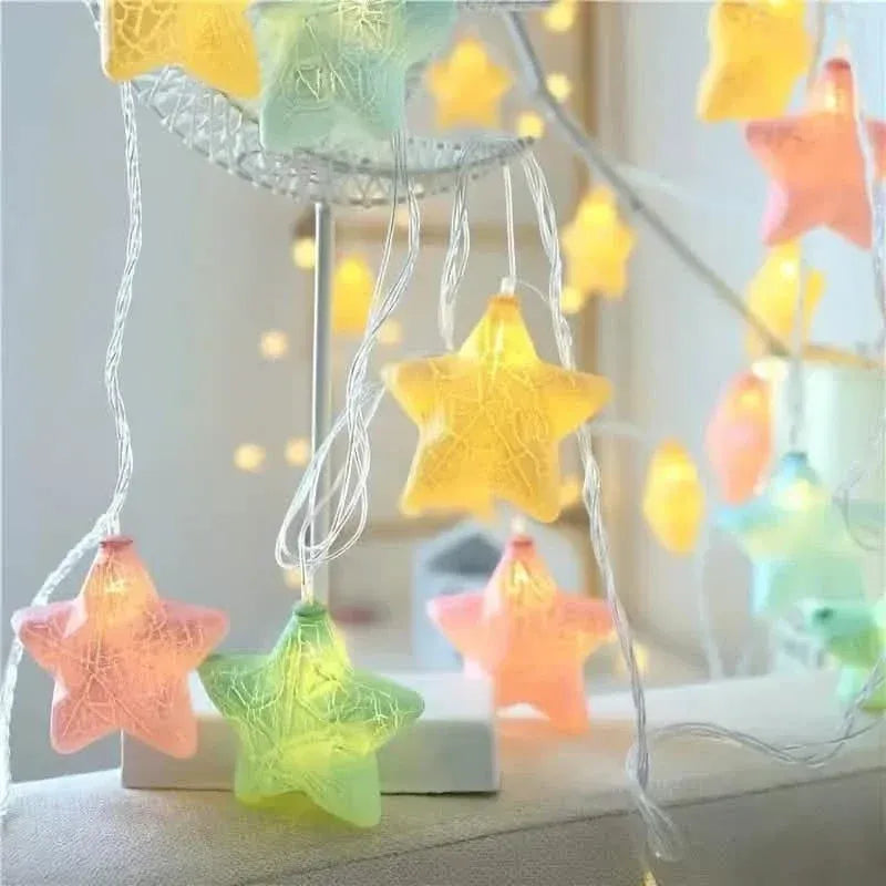 10-Light Crack Star String Lights - A-1 Thread Vault