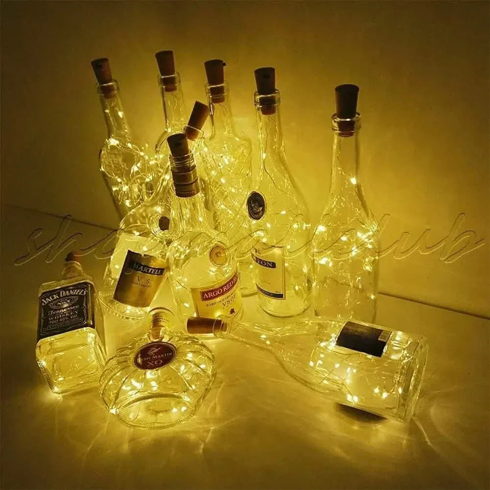 10-Pack: 20LEDs Wine Bottle Light Cork Shaped String Fairy Wire Night Light - A-1 Thread Vault