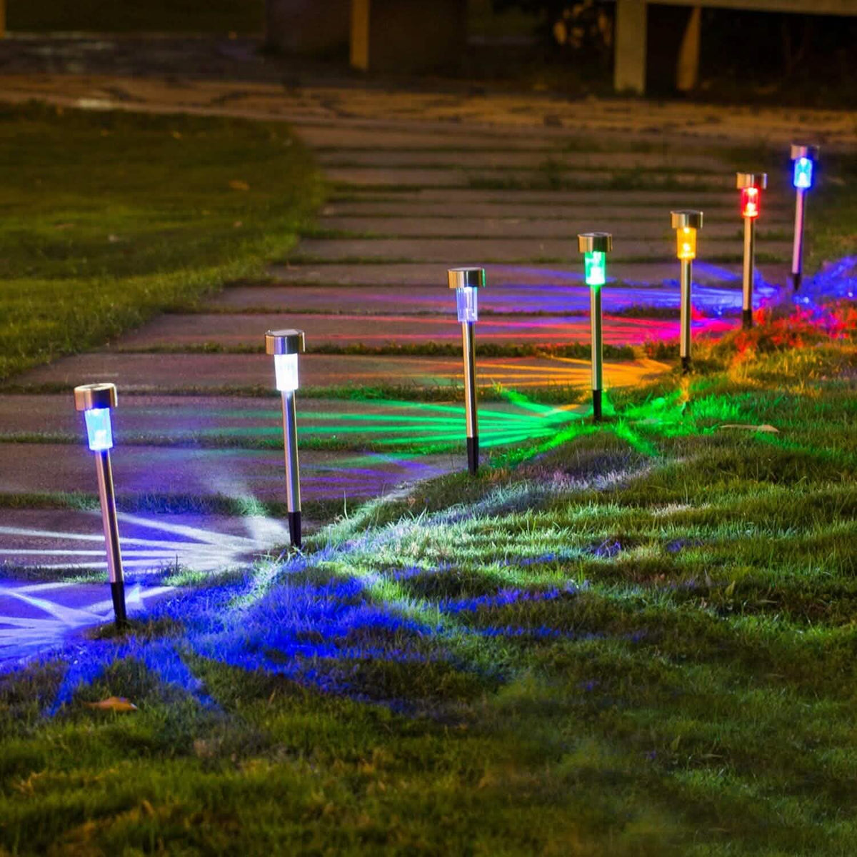 10-Pack: Outdoor Solar Landscape Lawn Light - A-1 Thread Vault