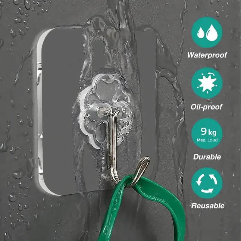 10-Pack: Self-Adhesive Wall Hooks - A-1 Thread Vault