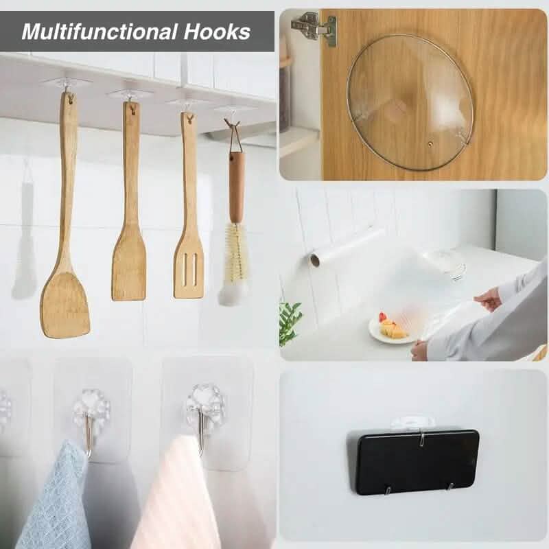 10-Pack: Self-Adhesive Wall Hooks - A-1 Thread Vault
