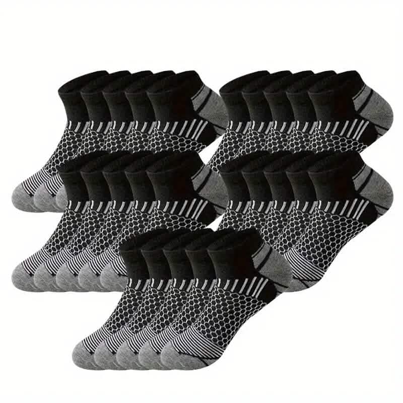 10-Pairs: Men's Athletic Ankle Socks - A-1 Thread Vault