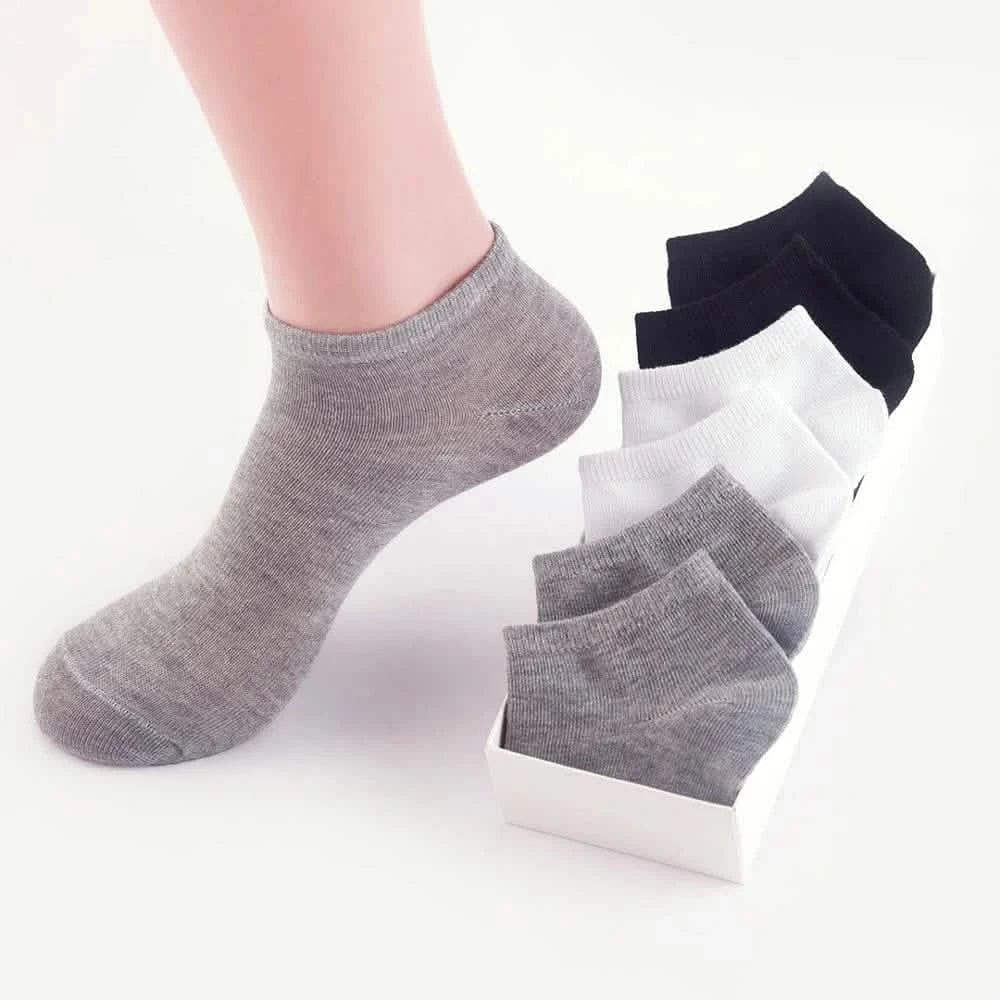 10-Pairs: Women's Solid Color Ankle Socks - A-1 Thread Vault