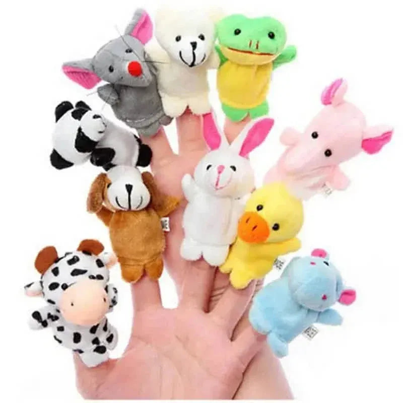 10-Piece Set: Cute Finger Puppets Baby Mini Plush Toys - A-1 Thread Vault