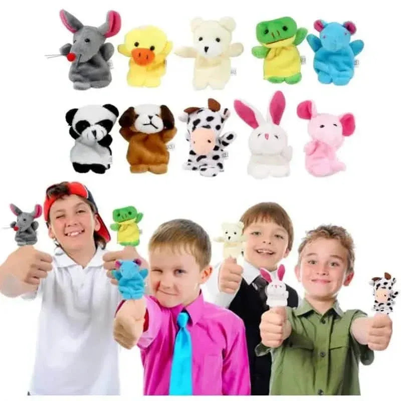 10-Piece Set: Cute Finger Puppets Baby Mini Plush Toys - A-1 Thread Vault