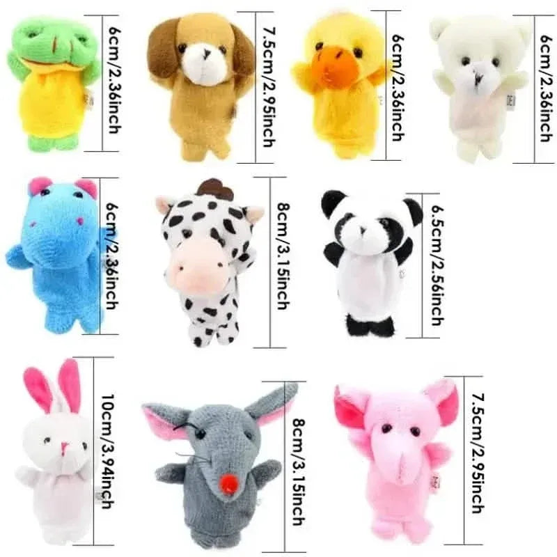 10-Piece Set: Cute Finger Puppets Baby Mini Plush Toys - A-1 Thread Vault