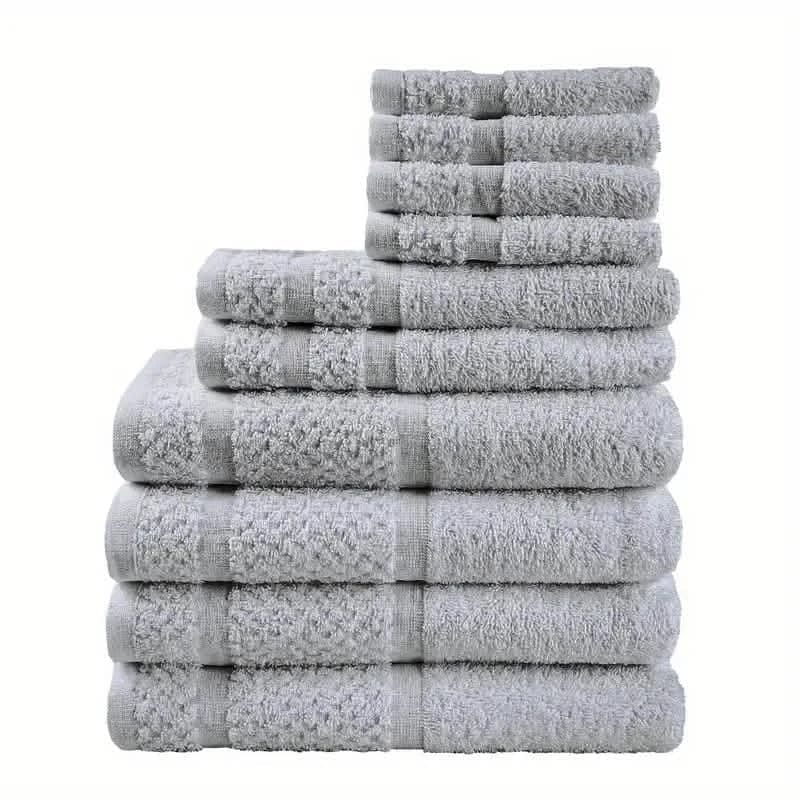 10-Piece: Towel Set with Upgraded Softness & Durability - A-1 Thread Vault
