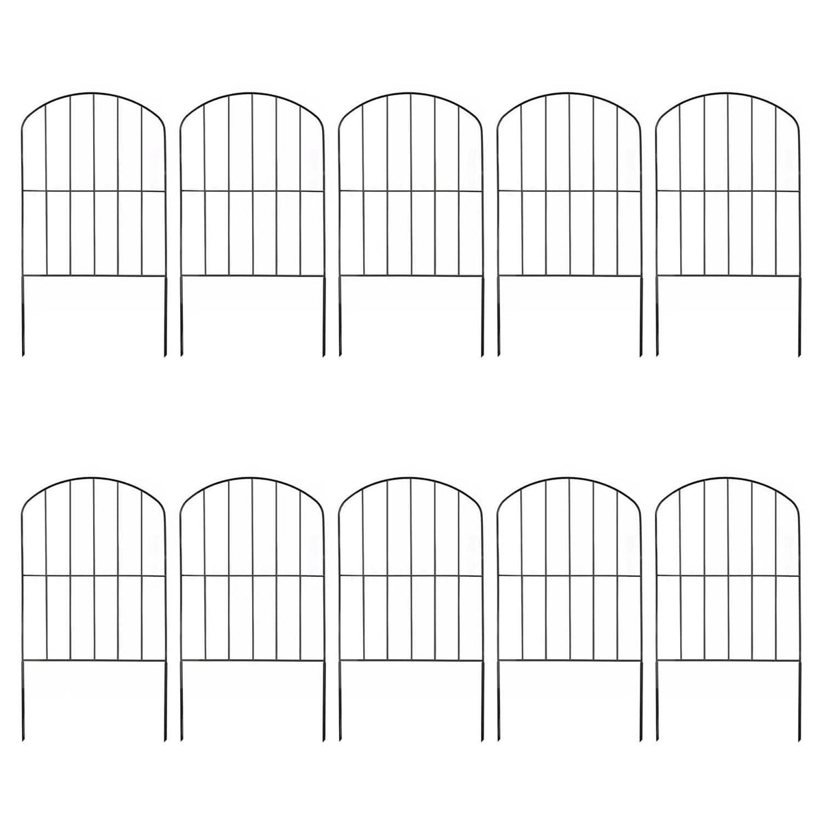 10-Pieces: Decorative Garden Fence Rustproof Iron Wire Arched Fence - A-1 Thread Vault