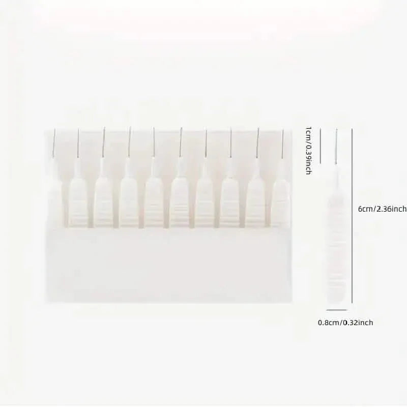 10-Pieces Set: Easy-Clean Shower Nozzle Brushes - Hassle-Free Showerhead Crevices Cleaner - A-1 Thread Vault