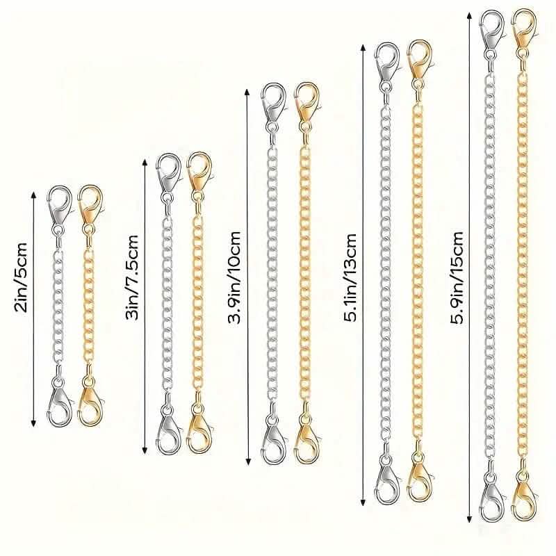 10-Pieces: Stainless Steel Chain Extender - A-1 Thread Vault