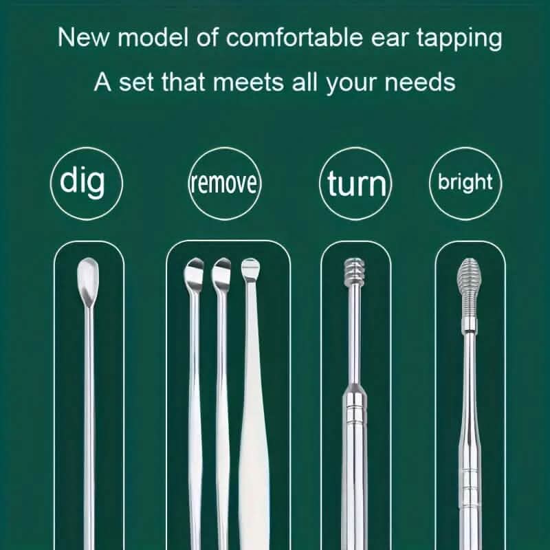 10-Pieces: Stainless Steel Ear Wax Removal Tool Set - A-1 Thread Vault