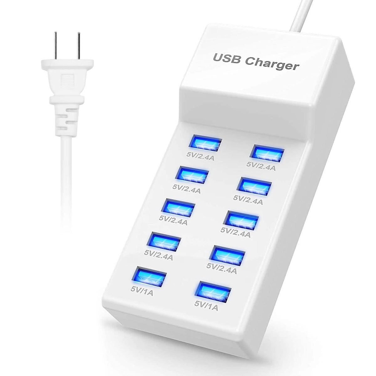 10-Ports 50W USB Wall Fast Charging Power Adapter - A-1 Thread Vault