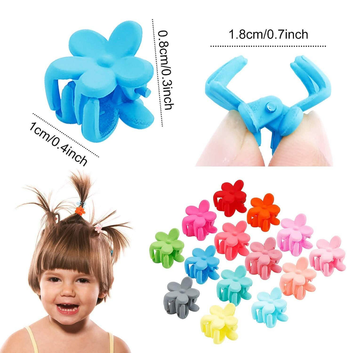 100-Pieces: Non-Slip Colorful Mini Hair Claw Clips Clamps Accessories - A-1 Thread Vault