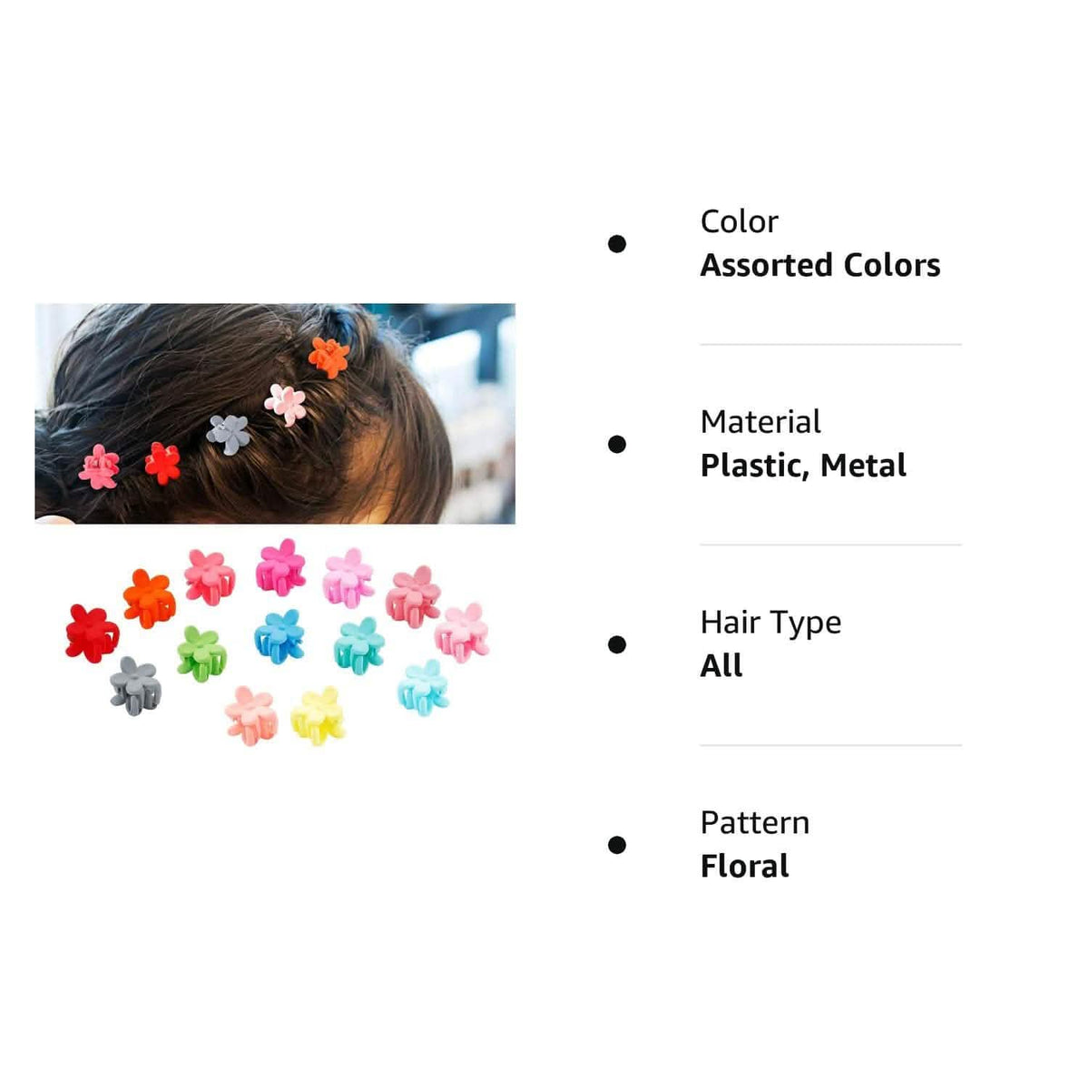 100-Pieces: Non-Slip Colorful Mini Hair Claw Clips Clamps Accessories - A-1 Thread Vault