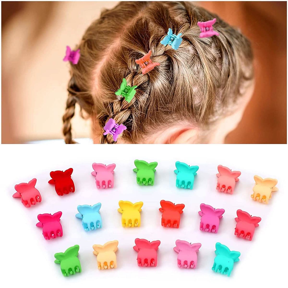 100-Pieces: Non-Slip Colorful Mini Hair Claw Clips Clamps Accessories - A-1 Thread Vault