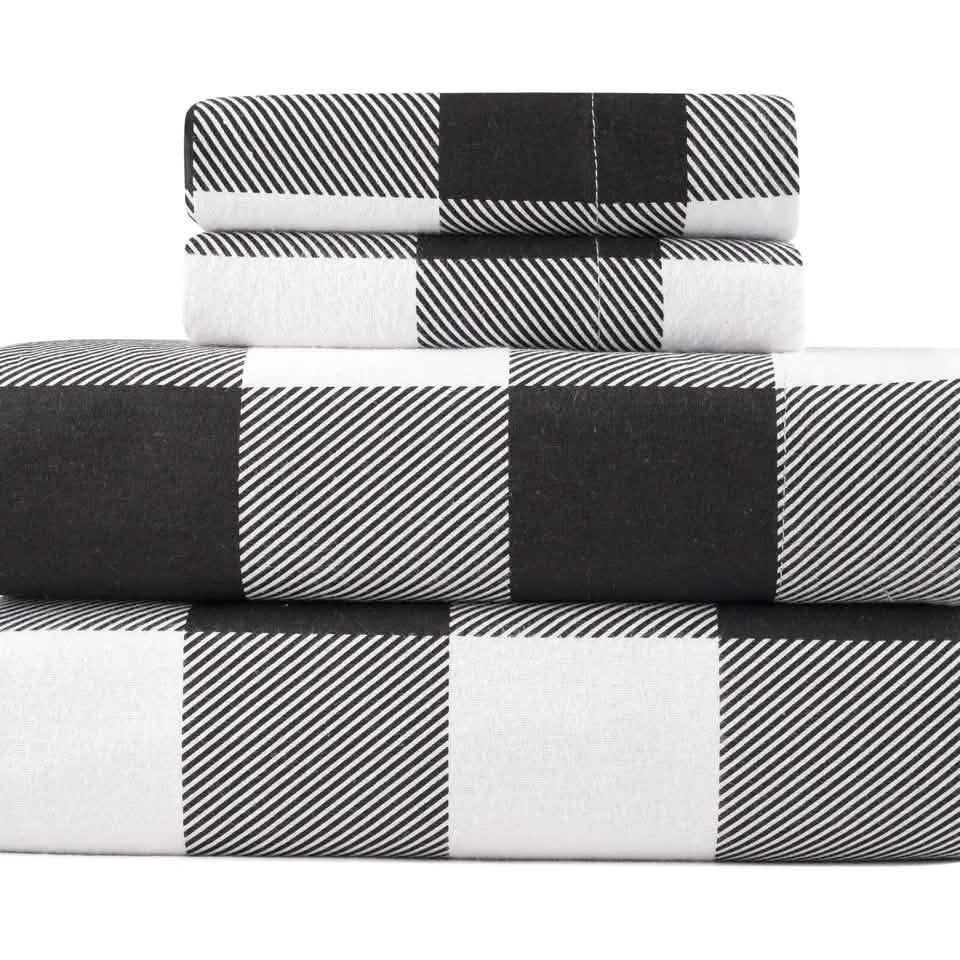 4-Piece: Kathy Ireland 100% Turkish Cotton Flannel Sheet Set - A-1 Thread Vault