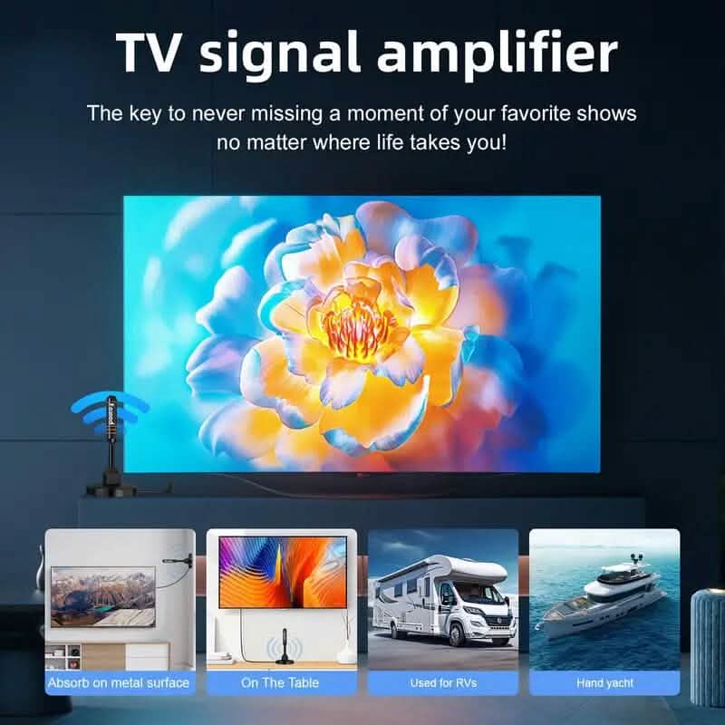 10ft Coax Cable HD Digital TV Antenna with Magnetic Base - A-1 Thread Vault