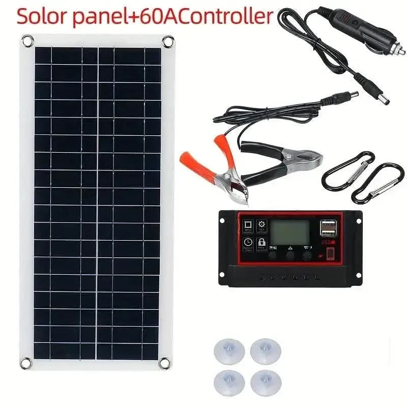 10W Solar Panel 18V Solar Cell 60A&100A Controller Solar Panels - A-1 Thread Vault