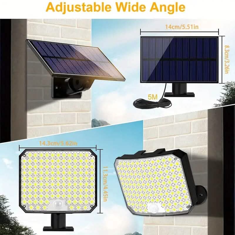 118 LED Solar Motion Sensor Flood Lights with Remote Control - A-1 Thread Vault