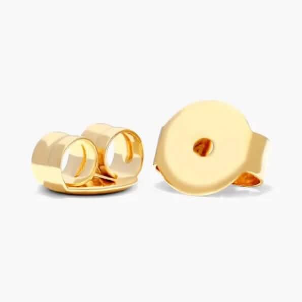 1/2 Ct TW Real Natural Round-Cut Diamond Solitaire 14K Gold Stud Earrings - A-1 Thread Vault