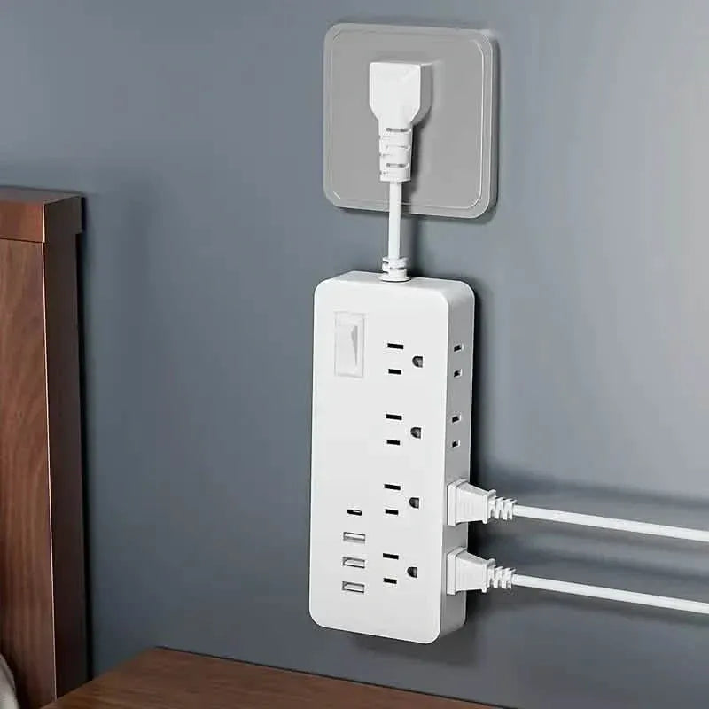 12-in-1 Power Socket with 8 AC sockets, 3 USB ports and 1 Type-C Interface - A-1 Thread Vault