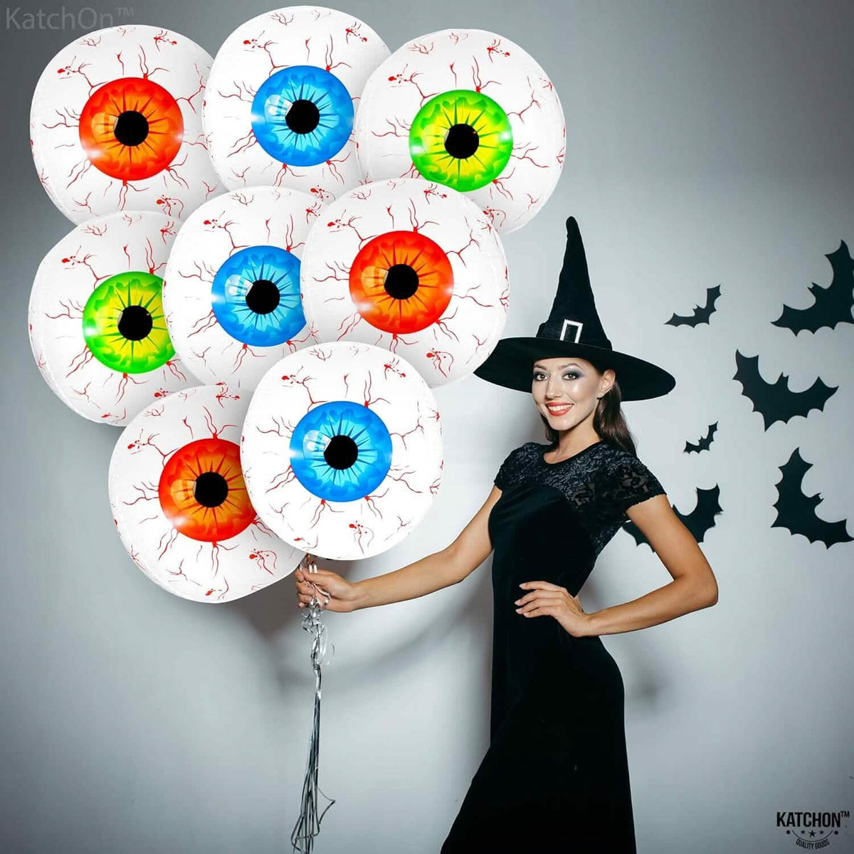 12-Pack: 22 Inch Halloween Eyeball Balloons - A-1 Thread Vault