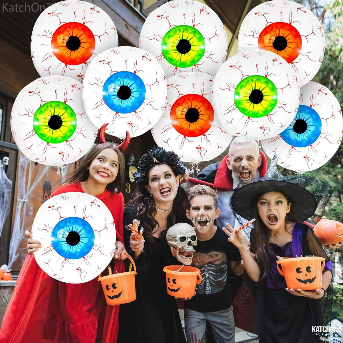 12-Pack: 22 Inch Halloween Eyeball Balloons - A-1 Thread Vault