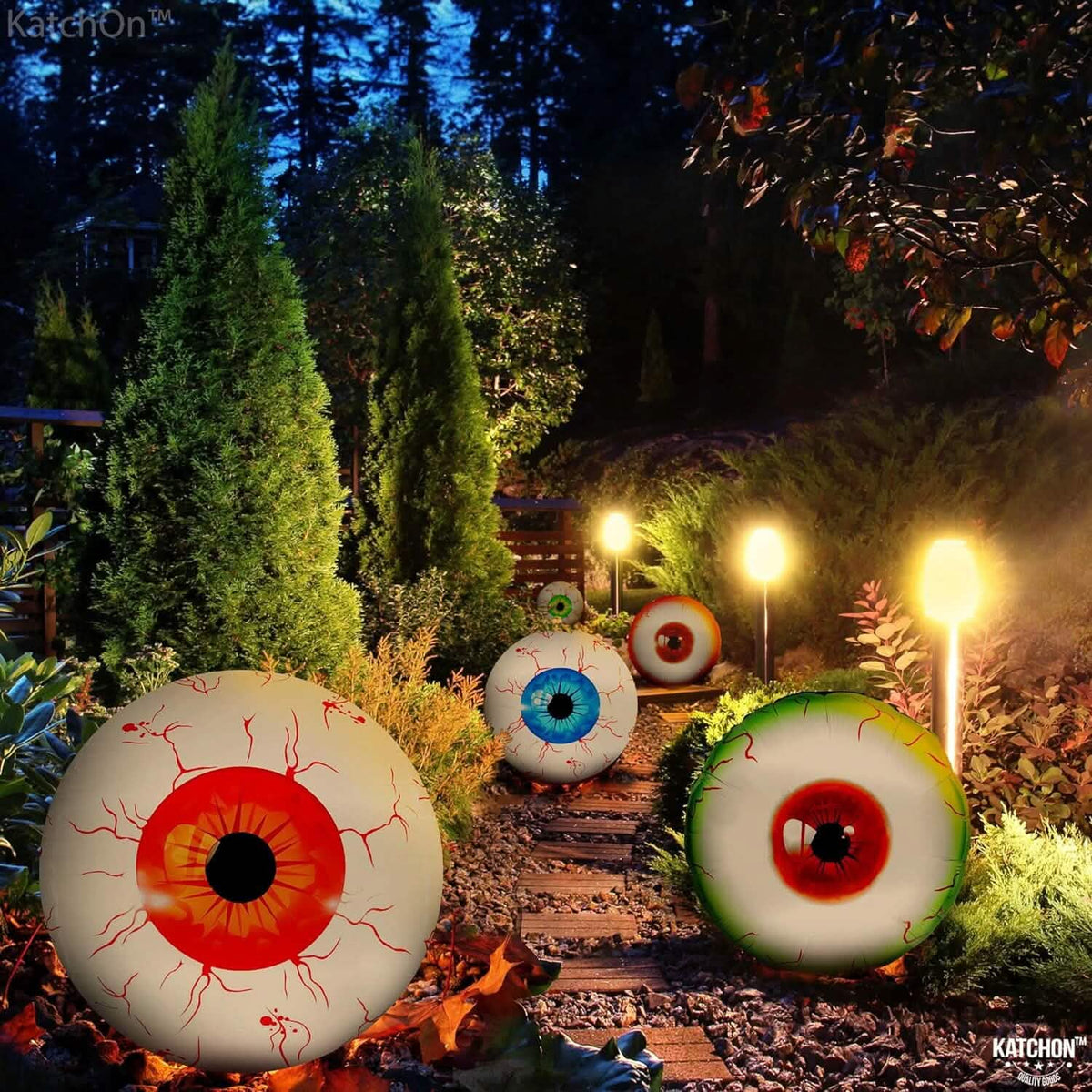 12-Pack: 22 Inch Halloween Eyeball Balloons - A-1 Thread Vault