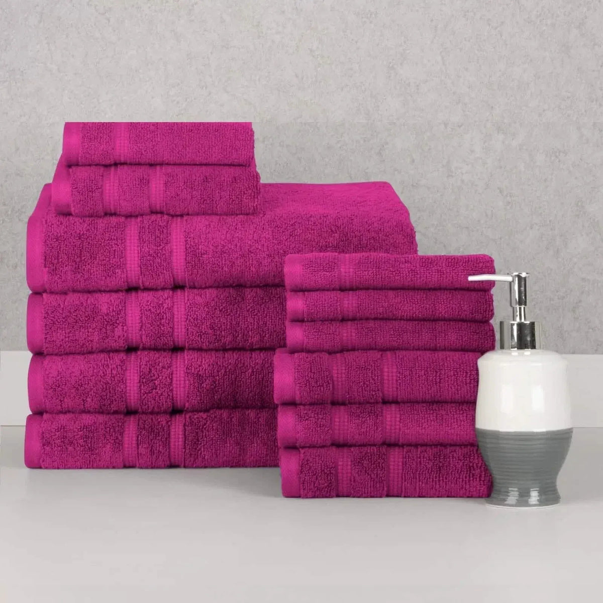 12-Piece Set: Bibb Home Zero Twist Egyptian Cotton Towel Set - A-1 Thread Vault