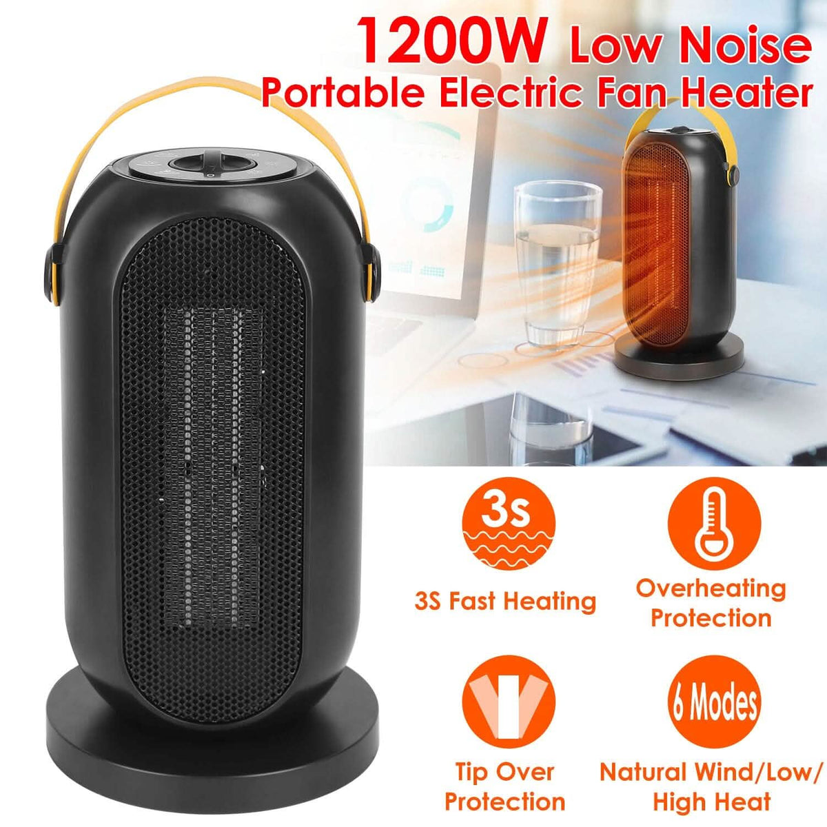 1200W Portable Electric Fan Heater - A-1 Thread Vault