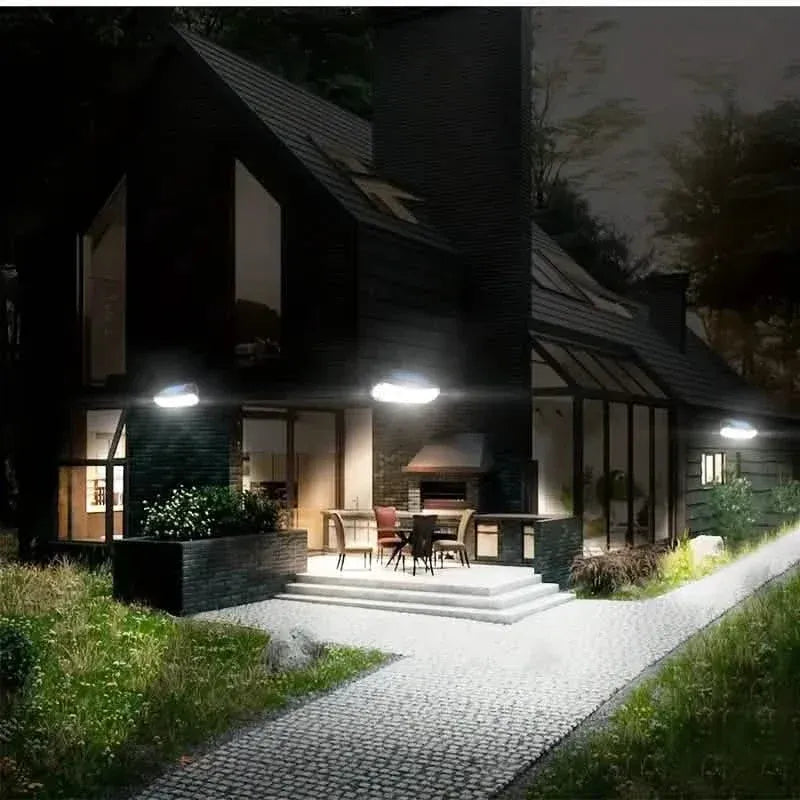 126 LEDs Portable Solar Security Lights, IP65 Waterproof Wireless Exterior Flood Light Detected Light - A-1 Thread Vault