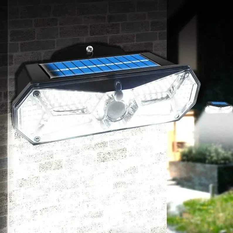 126 LEDs Portable Solar Security Lights, IP65 Waterproof Wireless Exterior Flood Light Detected Light - A-1 Thread Vault
