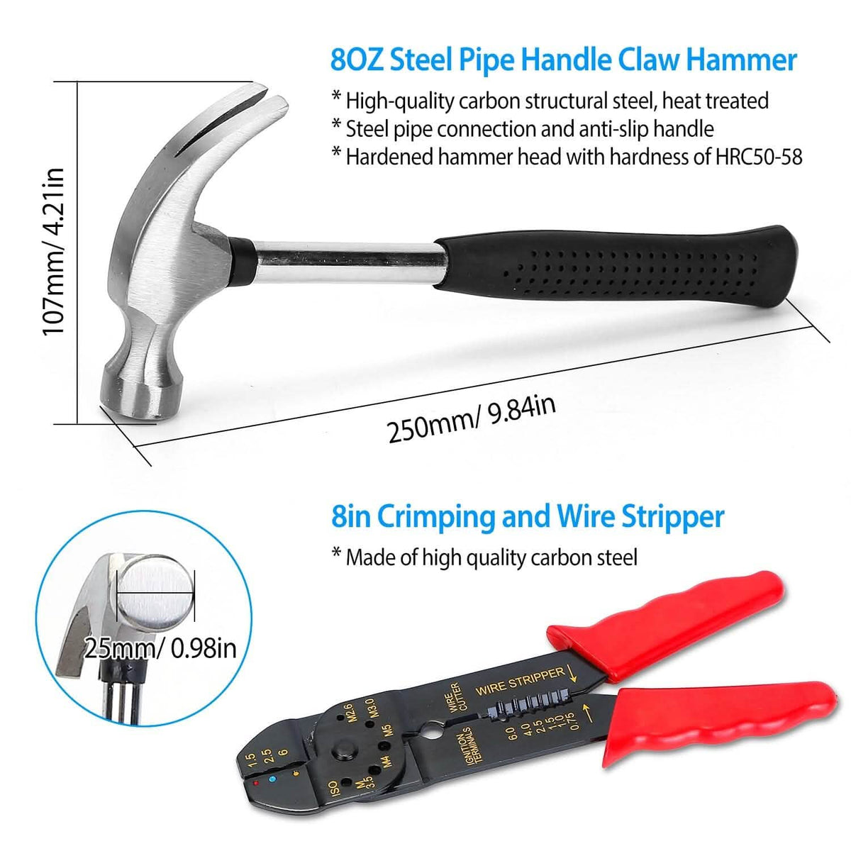 129-Pieces Set: Household Hand Tool Set - A-1 Thread Vault