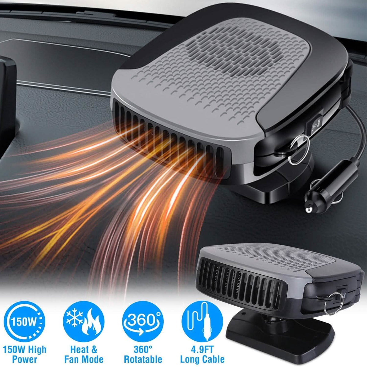 12V 150W Portable Car Auto Heater - A-1 Thread Vault