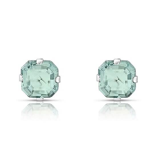 1.3 Carat Cz Asscher-Cut Sterling Silver Stud Earrings - A-1 Thread Vault