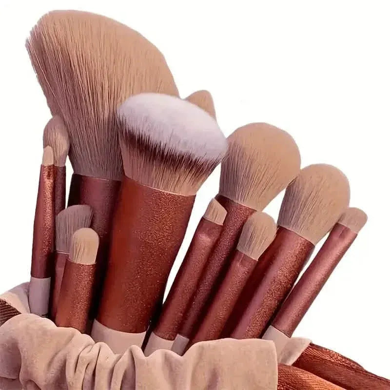 13-Piece: Professional Soft Fluffy Makeup Brush Set with Bag Case - A-1 Thread Vault