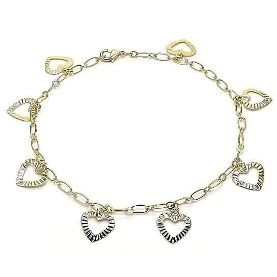 14k Gold Fill Heart Anklet - A-1 Thread Vault