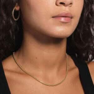 14K Yellow Gold Franco Chain Pendant Necklace 16"- 24" - A-1 Thread Vault