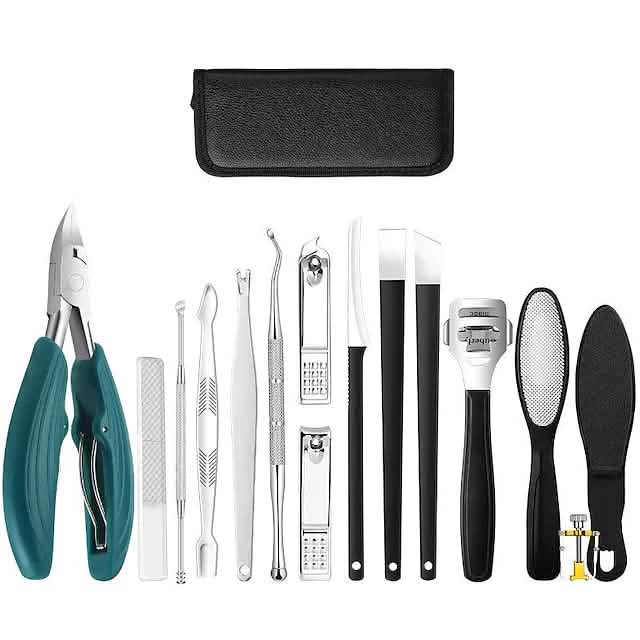 15-Piece: Nail Clipper Pedicure Set - A-1 Thread Vault