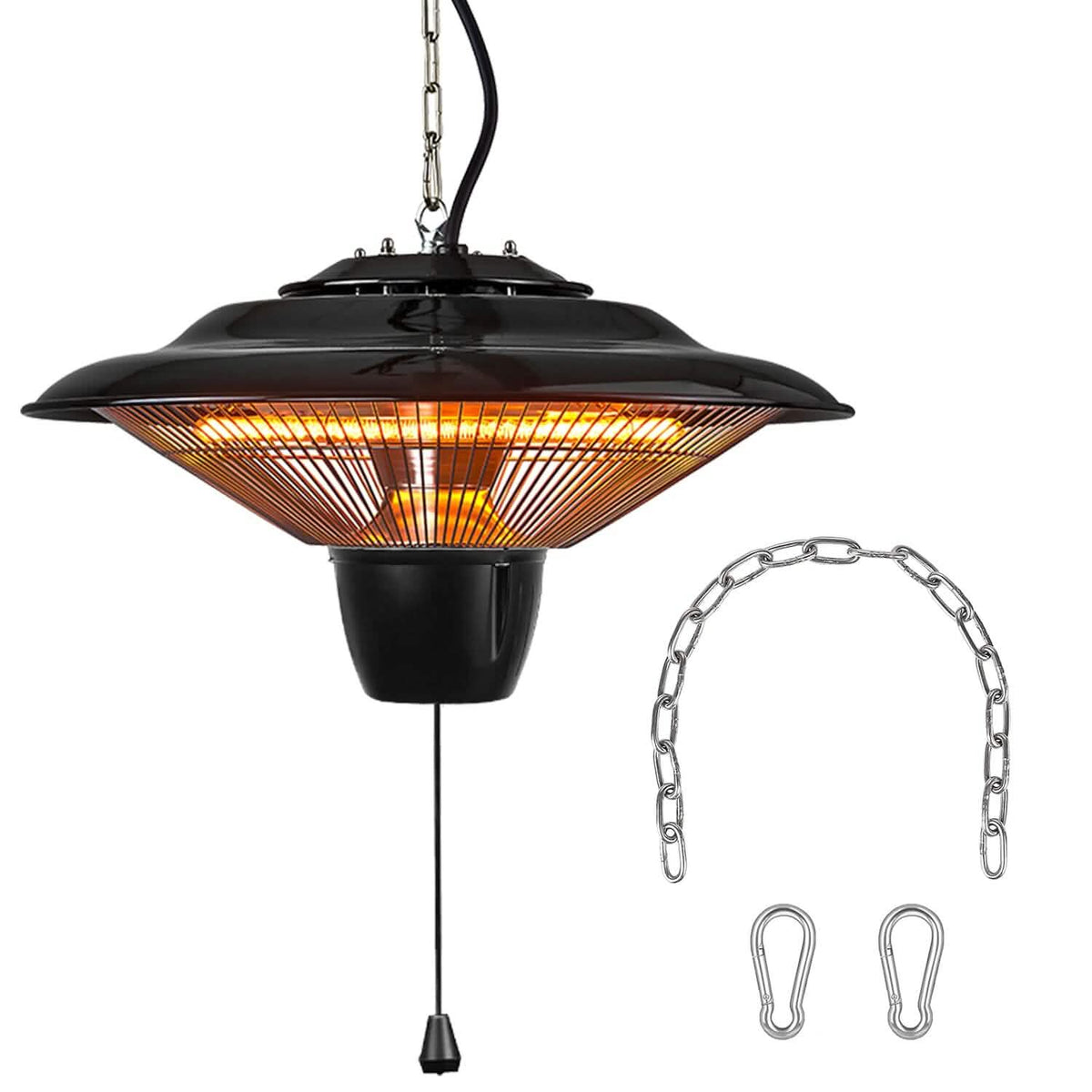 1500W Outdoor Hanging Patio Ultra-Quiet Electric Heating Lamp - A-1 Thread Vault