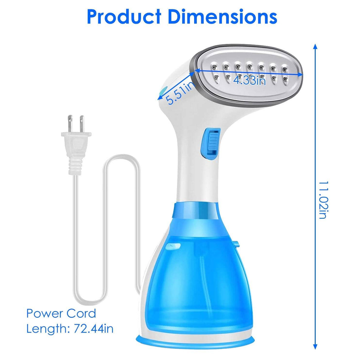 1500W Portable Handheld Clothes Steamer with 2 Brush - A-1 Thread Vault