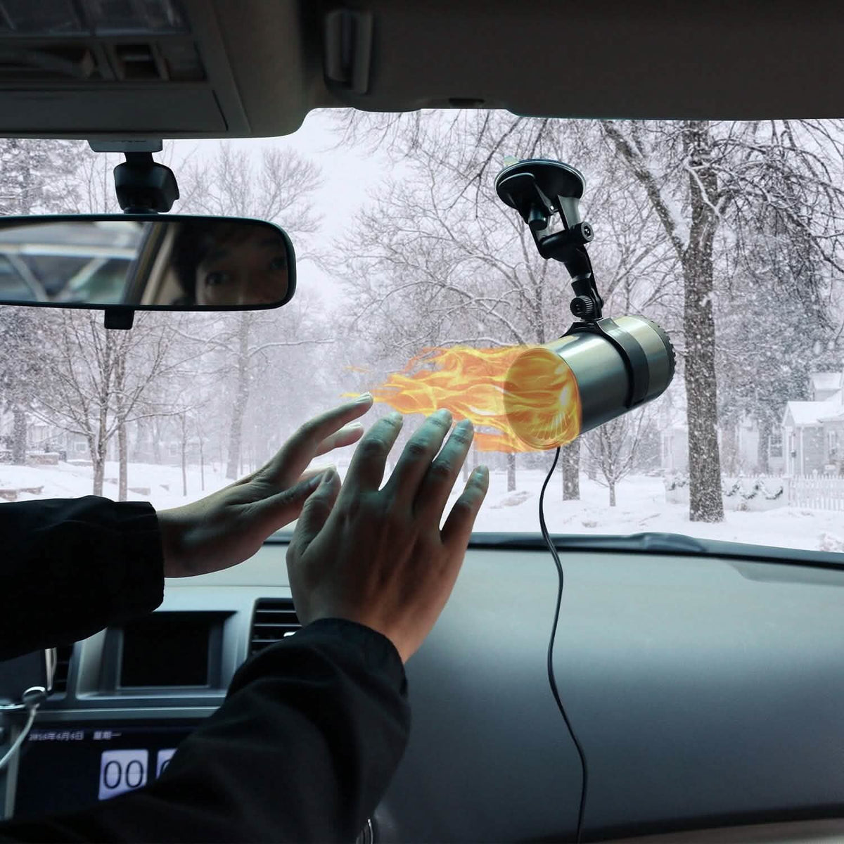 150W Portable Car Heater 2-in-1 Heating Cooling Fan Rotatable Demister Defroster - A-1 Thread Vault