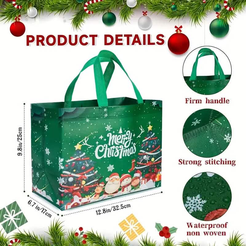 16-Pieces: Large Reusable Non-Woven Shopping Bags - A-1 Thread Vault