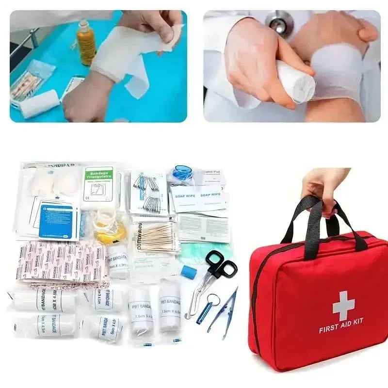 160-Piece Set: Portable Multi-Purpose First Aid Kit - Essential Emergency Supplies - A-1 Thread Vault