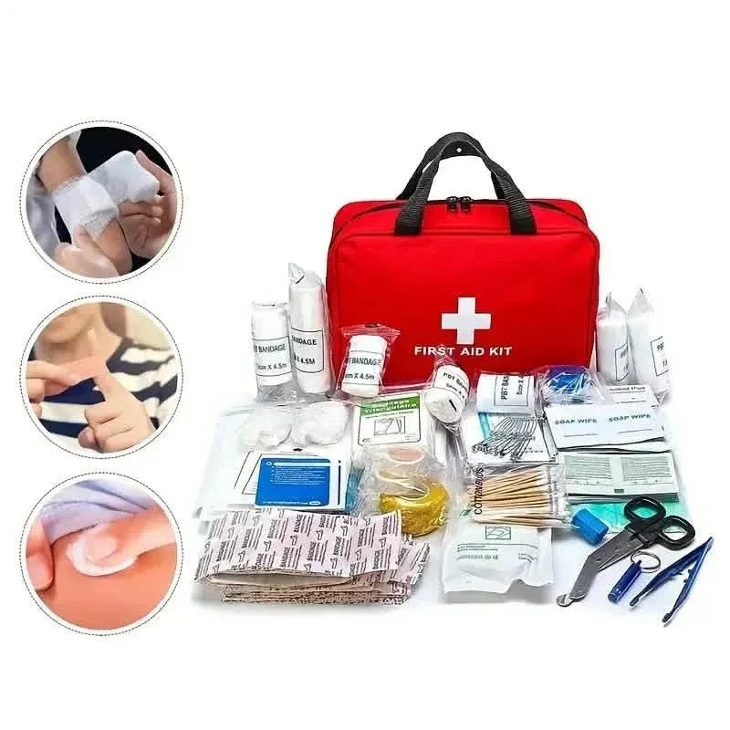160-Piece Set: Portable Multi-Purpose First Aid Kit - Essential Emergency Supplies - A-1 Thread Vault