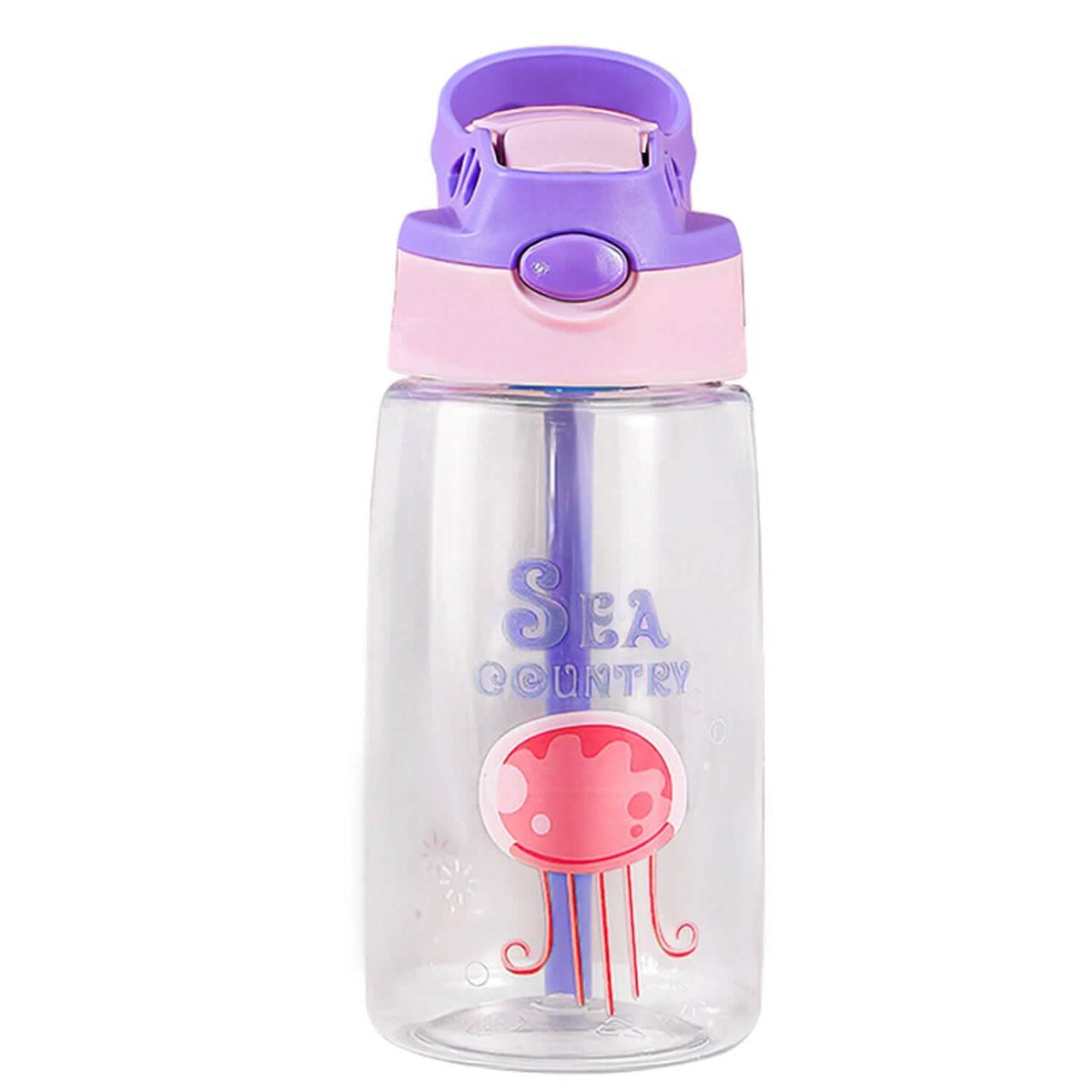 16.2oz Leak-proof Kids Water Bottle with Straw Push Button - A-1 Thread Vault