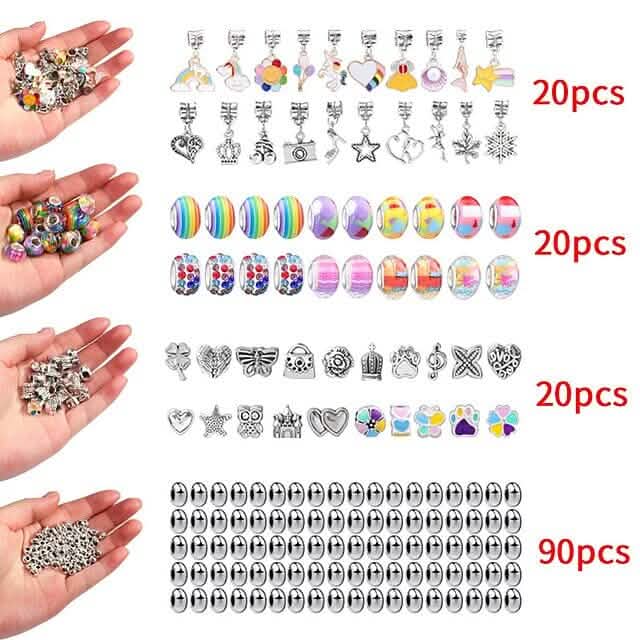 165-Piece: Gorgeous Color Beads DIY Handmade Children's Bracelet Set - A-1 Thread Vault